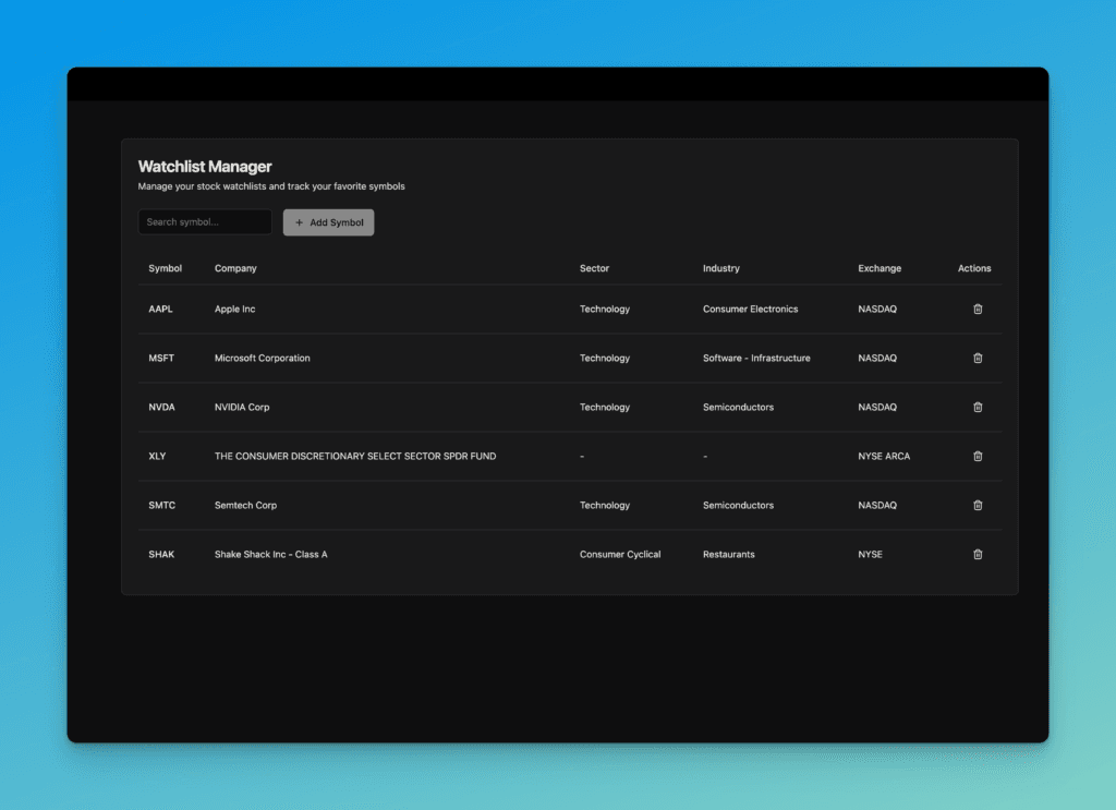 AI Watchlist Manager